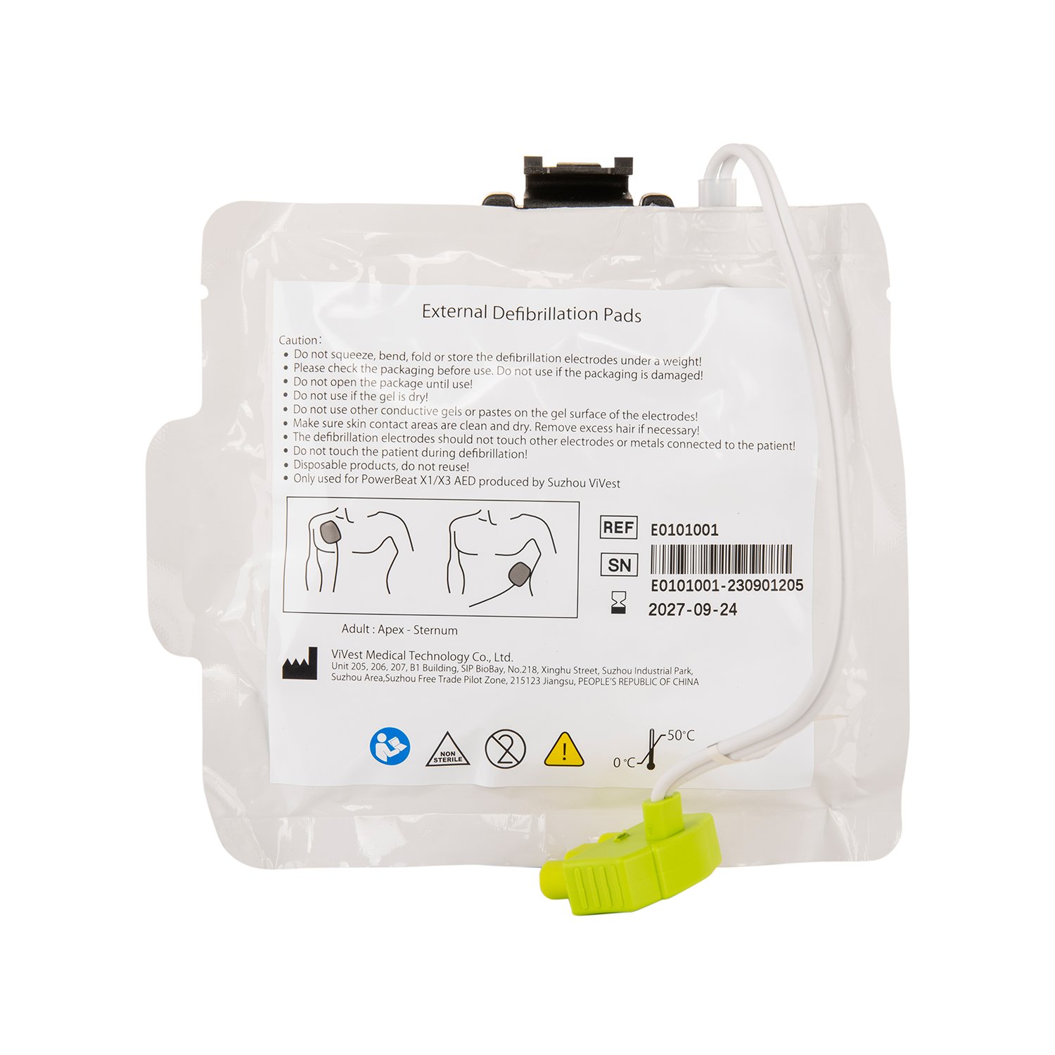 Vivest PowerBeat X1 & X3 Replacement Defibrillator Pads