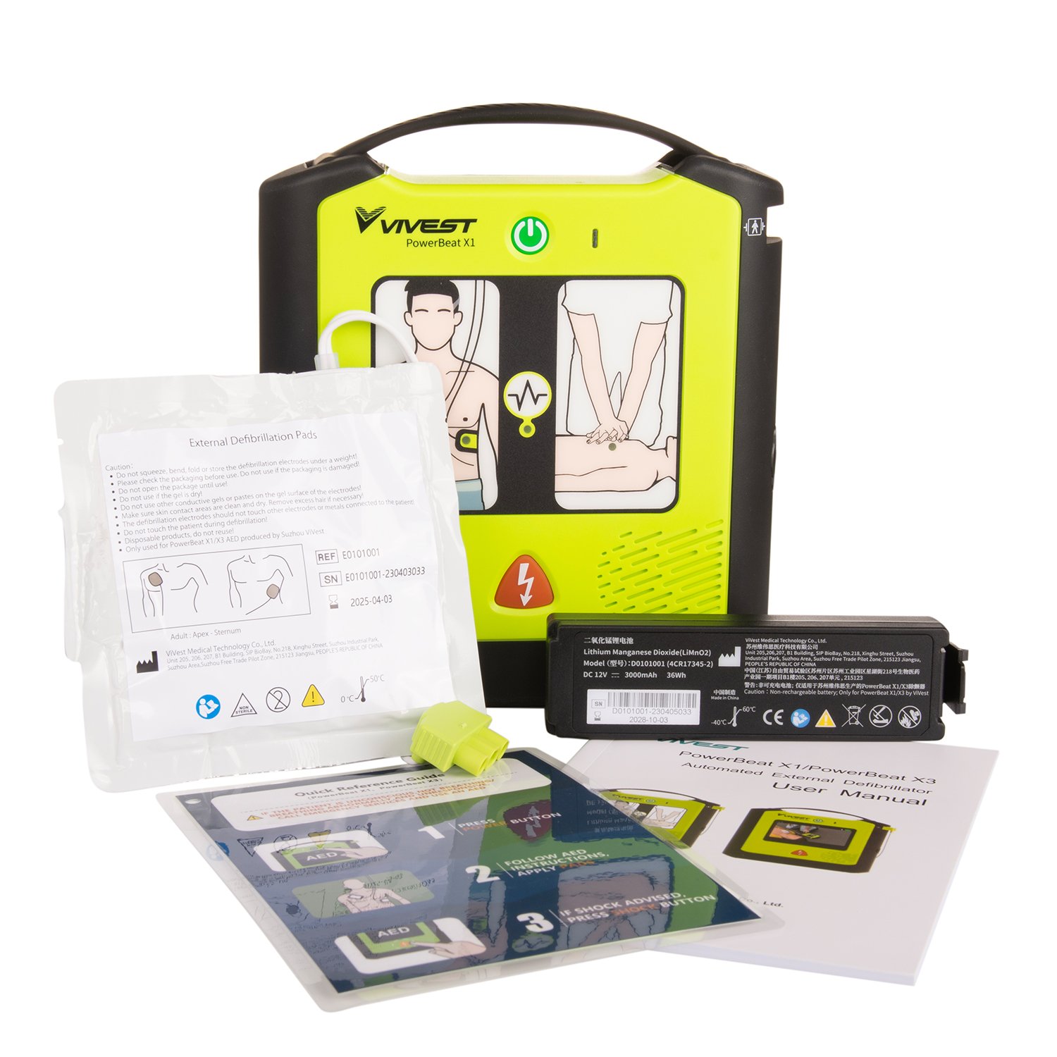 Vivest PowerBeat X1 Semi-Automatic Defibrillator